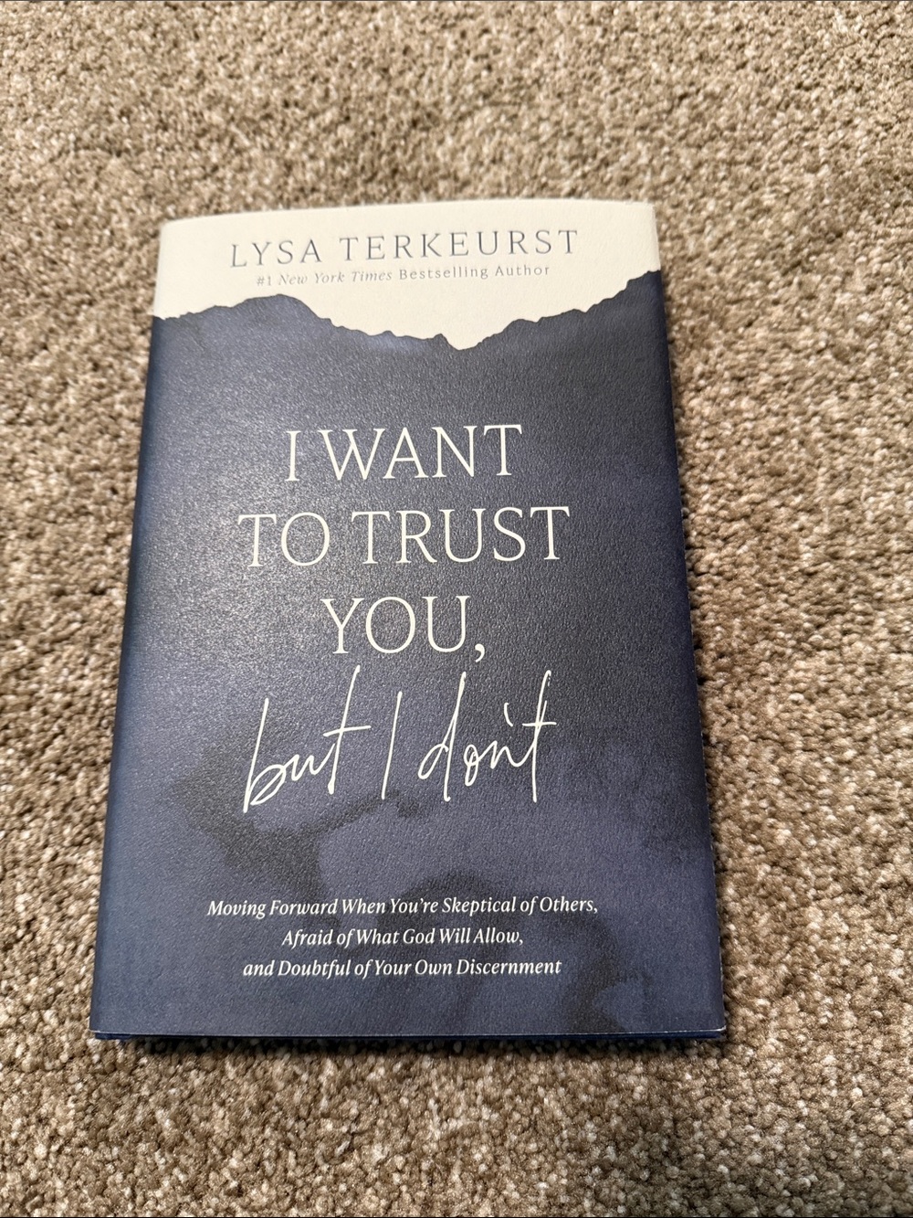 Lysa TerKeurst "I Want to Trust You, But I Don't" - Navy & Cream Hardcover